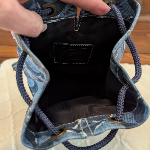 Coach Denim Bucket Mini Wristlet/bag - Picture 10 of 10